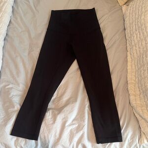 lululemon athletica Girls' Black High-Rise Crop Leggings